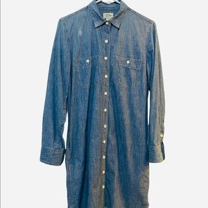 JCREW DENIM SHIRT DRESS